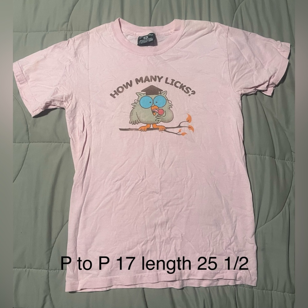 Vintage Y2K Steve & Barry's how many licks Tootsie Pop t-shirt size small.